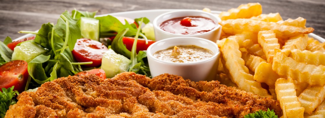 Schnitzel mit Pommes